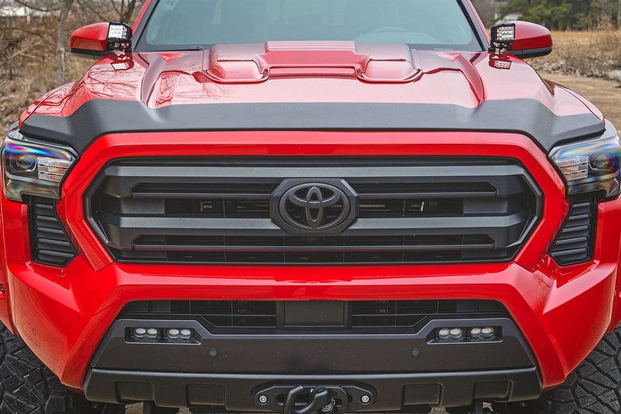 Защитная накладка капота, глянцевый чёрный цвет, Toyota Tacoma IV, Rough Country — фото 7