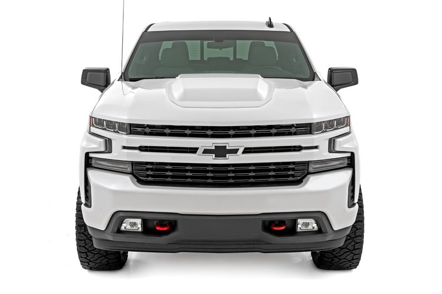 Декоративная накладка-воздухозаборник капота, цвет GAZ Summit White, Chevrolet Silverado 1500 (2019–2026), Rough Country — фото 2