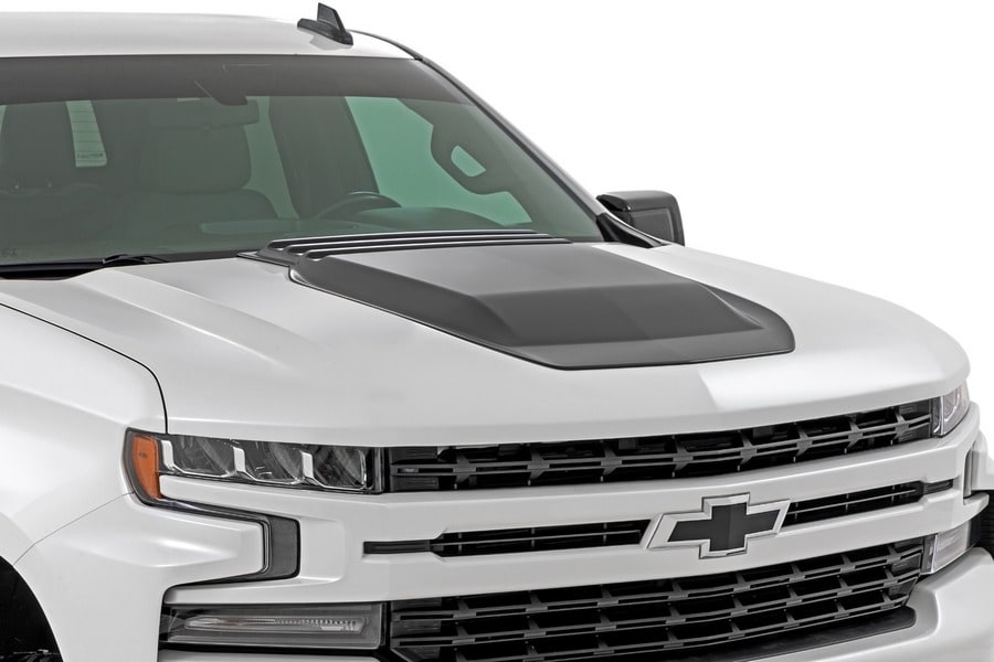 Декоративная накладка-воздухозаборник капота, цвет GXG Tungsten, Chevrolet Silverado 1500 (2019–2026), Rough Country — фото 1