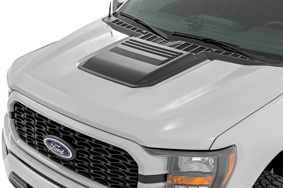 Декоративная накладка-воздухозаборник капота, цвет BN Silver Spruce, Ford F-150 (2021–2026), Rough Country — фото 1