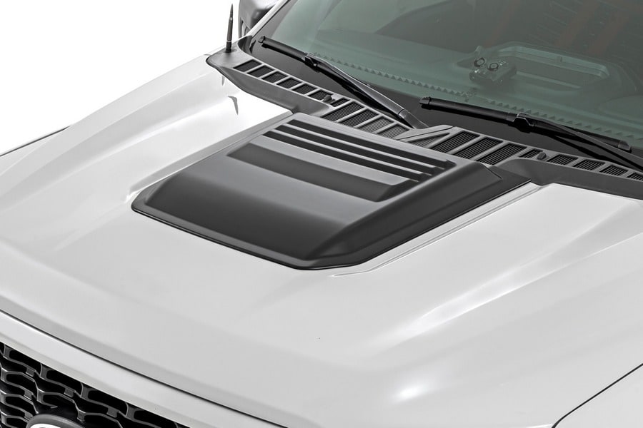 Декоративная накладка-воздухозаборник капота, цвет M7 Carbonized Gray, Ford F-150 (2021–2026), Rough Country — фото 1