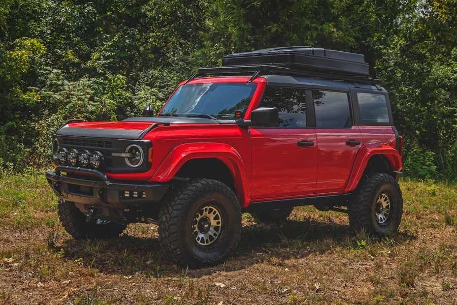 Декоративная накладка-воздухозаборник капота, цвет G4 Azure Gray, Ford Bronco VI, Rough Country — фото 7