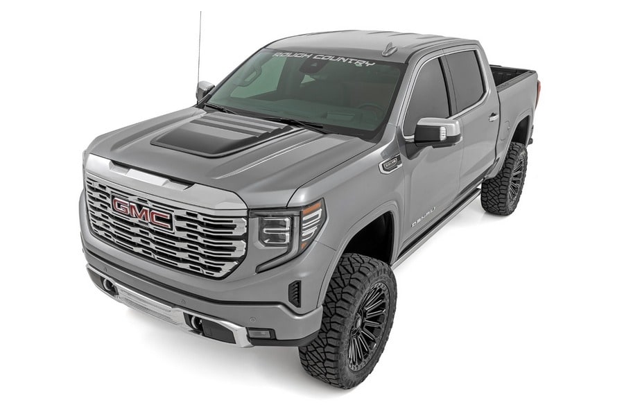 Декоративная накладка-воздухозаборник капота, цвет GAZ Summit White, GMC Sierra 1500 (2019–2026), Rough Country — фото 3