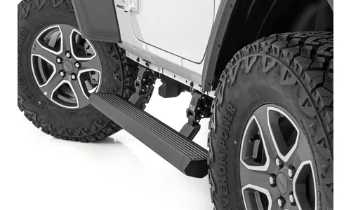 Электрические выдвижные подножки, двухмоторный привод, 2 двери, Jeep Wrangler JL, Rough Country — фото 1