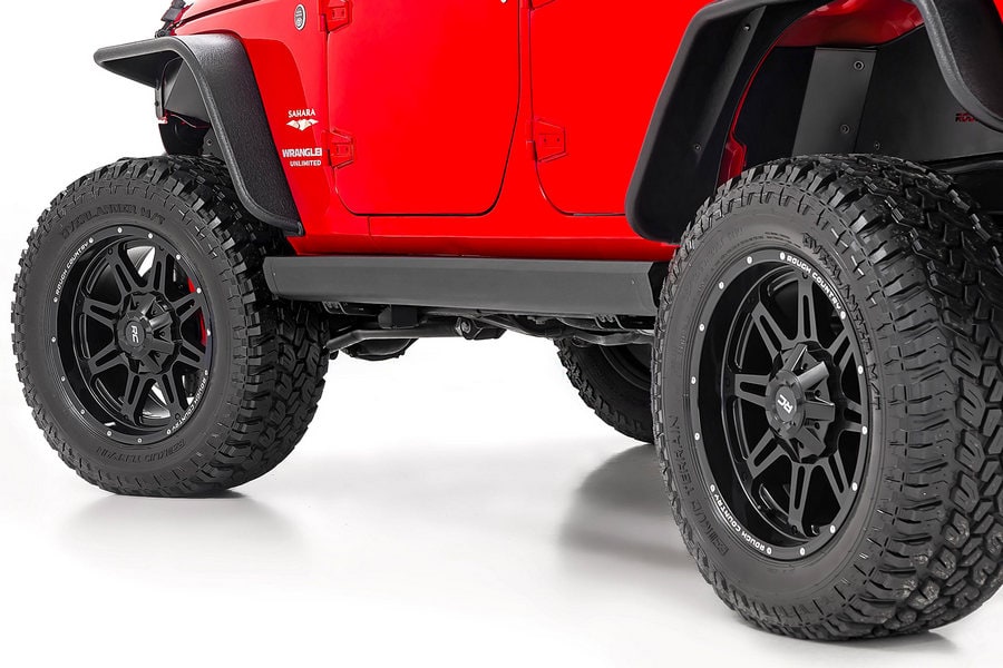Электрические выдвижные подножки, двухмоторный привод, 4 двери, Jeep Wrangler JK, Rough Country — фото 2
