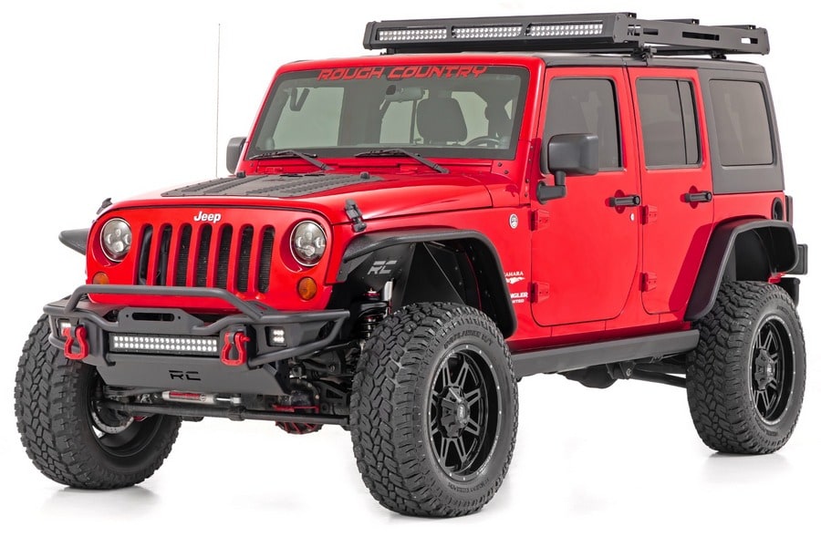 Электрические выдвижные подножки, двухмоторный привод, 4 двери, Jeep Wrangler JK, Rough Country — фото 5