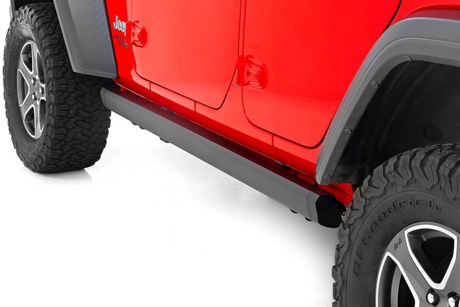 Электрические выдвижные подножки, двухмоторный привод, 4 двери, Jeep Wrangler JL, Rough Country — фото 2