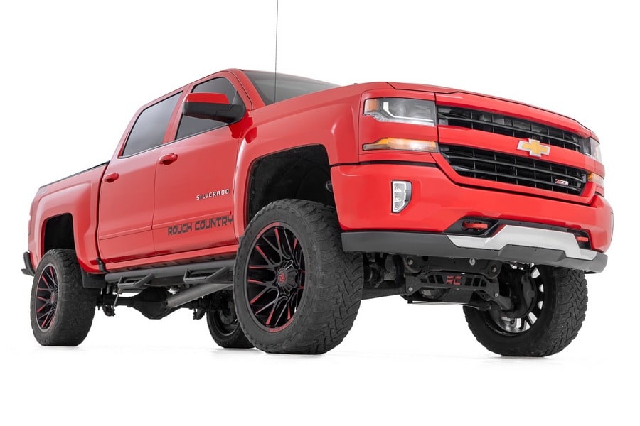 Трубчатые подножки, по длине кабины, кабина Extended Cab, Rough Country — фото 2