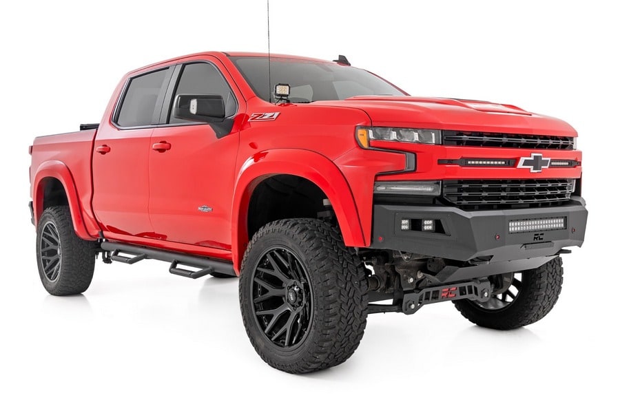 Трубчатые подножки, по длине кабины, кабина Crew Cab, Rough Country — фото 2