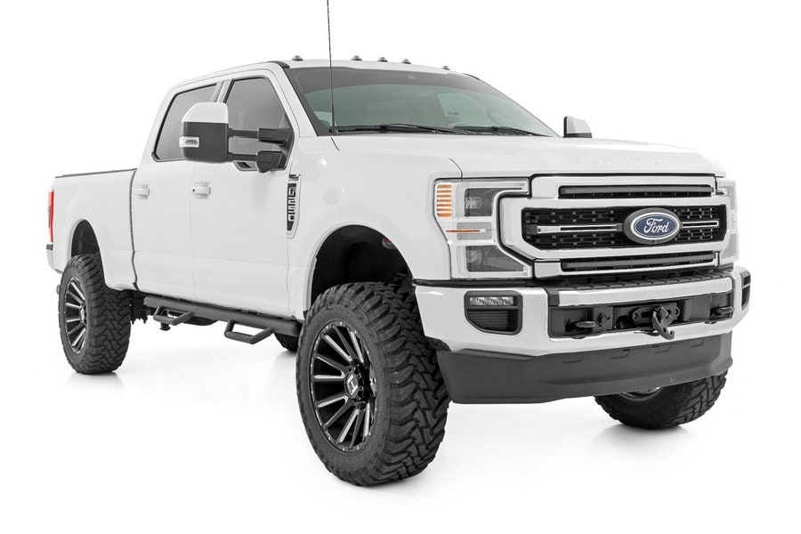 Трубчатые подножки, по длине кабины, кабина Crew Cab, Rough Country — фото 2