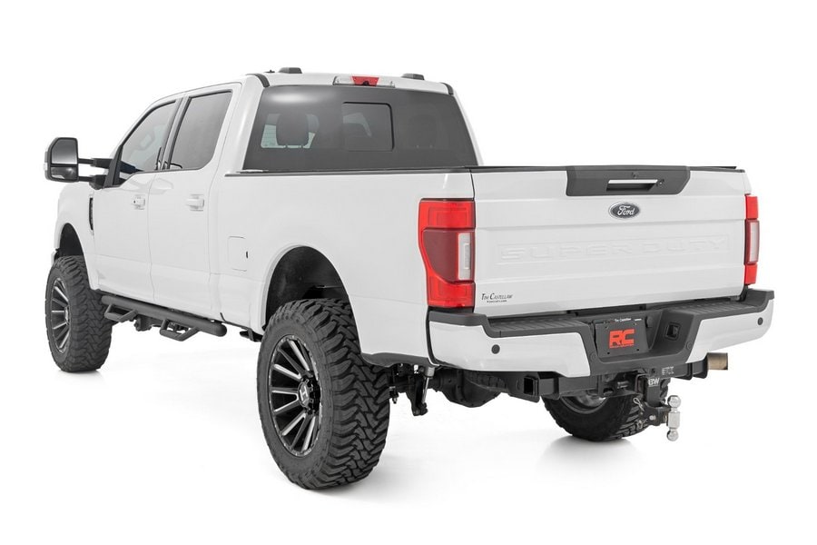 Трубчатые подножки, по длине кабины, кабина Crew Cab, Rough Country — фото 3