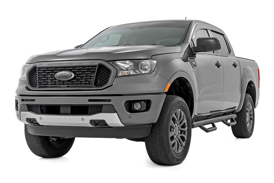 Трубчатые подножки, по длине кабины, кабина Crew Cab, Rough Country — фото 2