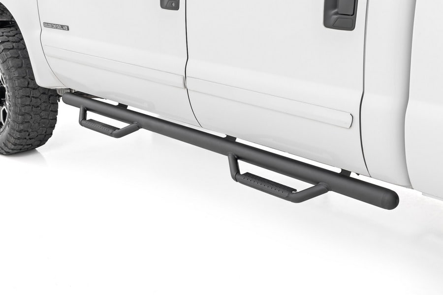Трубчатые подножки, по длине кабины, кабина Crew Cab, Rough Country — фото 1