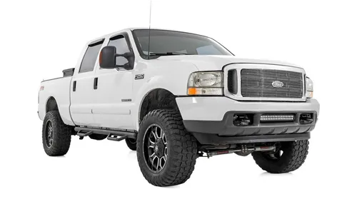 Трубчатые подножки, по длине кабины, кабина Crew Cab, Rough Country — фото 2