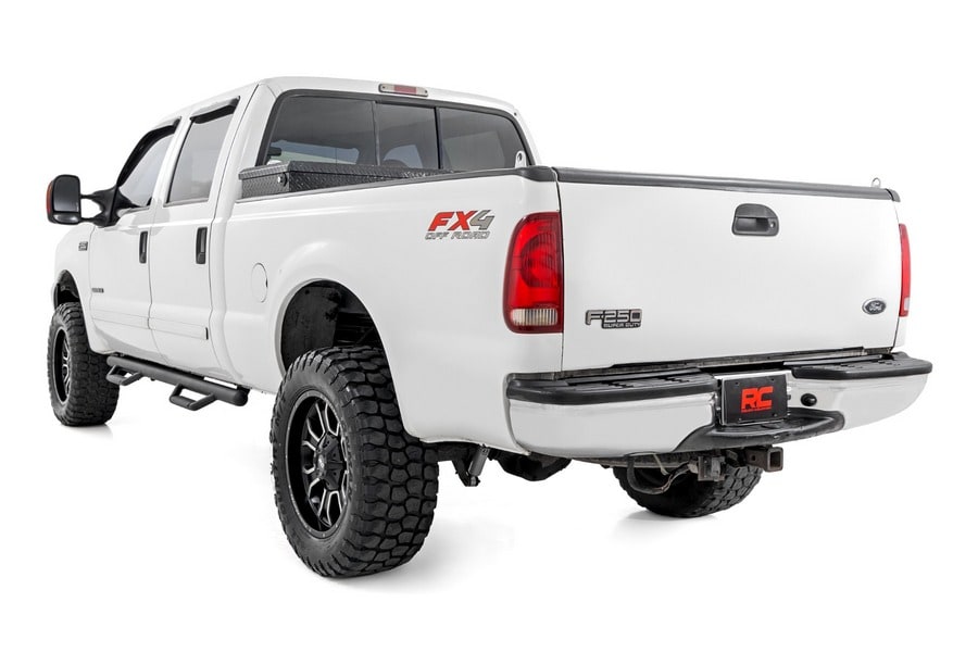 Трубчатые подножки, по длине кабины, кабина Crew Cab, Rough Country — фото 4