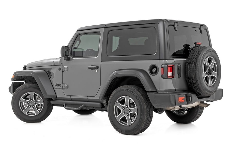 Трубчатые подножки, полная длина, 2 двери, Jeep Wrangler JL, Rough Country — фото 2