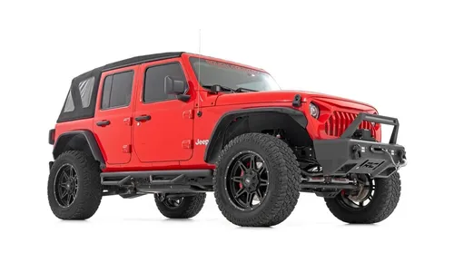 Трубчатые подножки, от арки до арки, 4 двери, Jeep Wrangler JL, Rough Country — фото 3