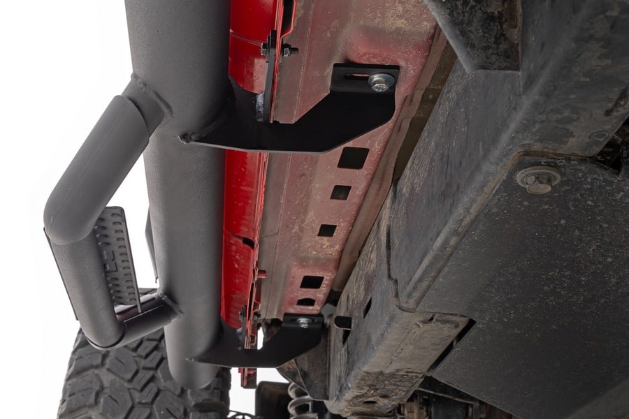 Трубчатые подножки, от арки до арки, 4 двери, Jeep Wrangler JL, Rough Country — фото 4
