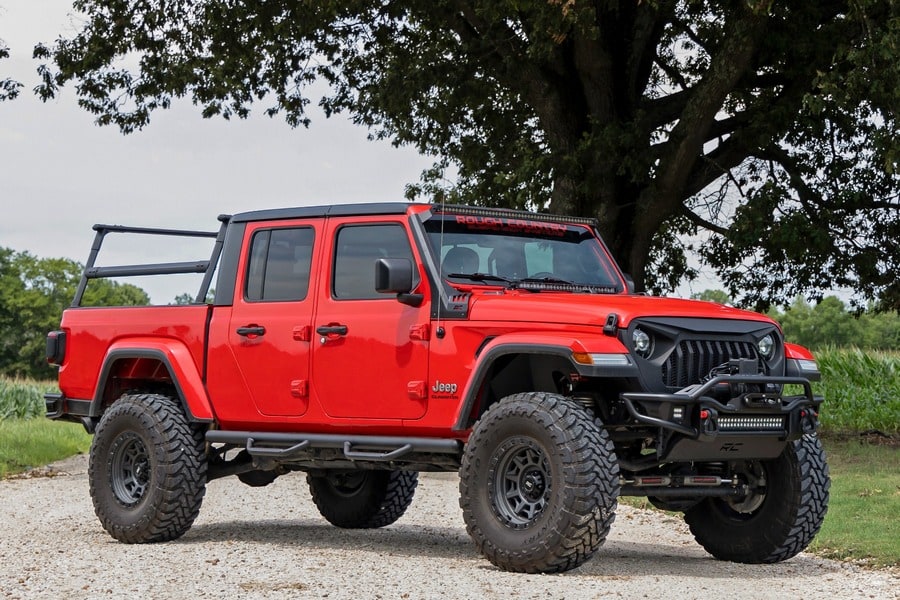 Трубчатые подножки, по длине кабины, кабина Crew Cab, Jeep Gladiator JT, Rough Country — фото 5