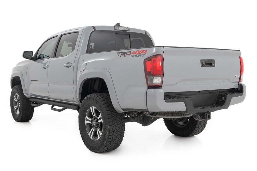 Трубчатые подножки, по длине кабины, грузовая платформа 1 524 мм (5 футов), Toyota Tacoma (2005–2023), Rough Country — фото 2