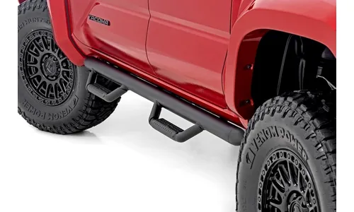 Трубчатые подножки, по длине кабины, кабина Double Cab, Toyota Tacoma IV, Rough Country — фото 1