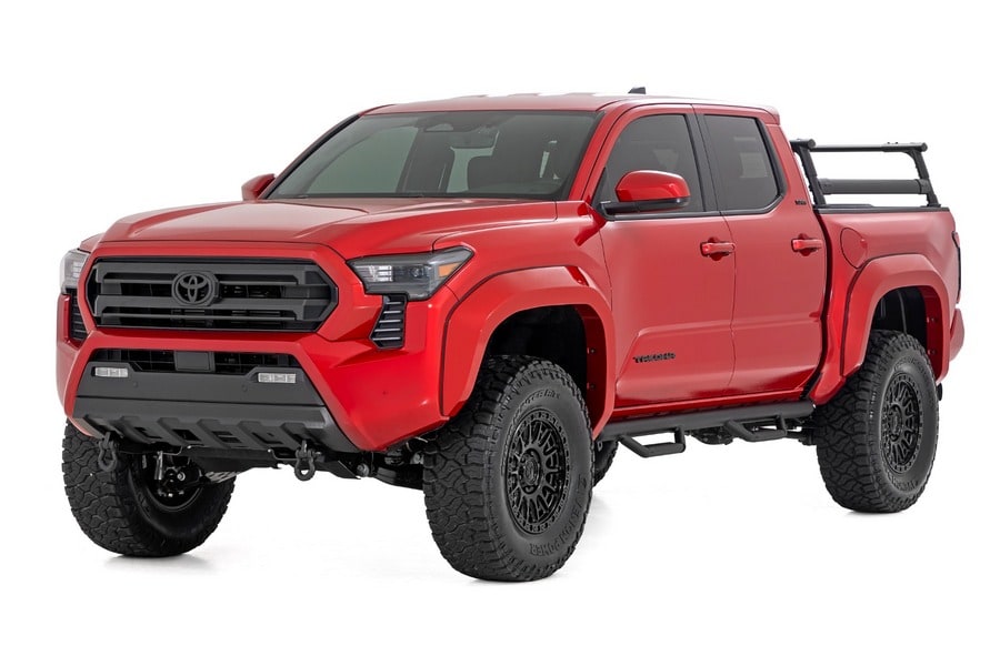 Трубчатые подножки, по длине кабины, кабина Double Cab, Toyota Tacoma IV, Rough Country — фото 2