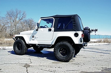 Мягкий верх, взамен штатного, для полноразмерных дверей, чёрный Black Denim, Jeep Wrangler TJ, Rough Country — фото 3