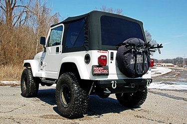 Мягкий верх, взамен штатного, для полноразмерных дверей, чёрный Black Denim, Jeep Wrangler TJ, Rough Country — фото 4