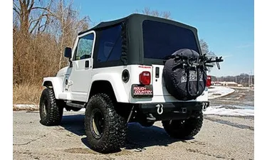 Мягкий верх, взамен штатного, для полноразмерных дверей, чёрный Black Denim, Jeep Wrangler TJ, Rough Country — фото 4