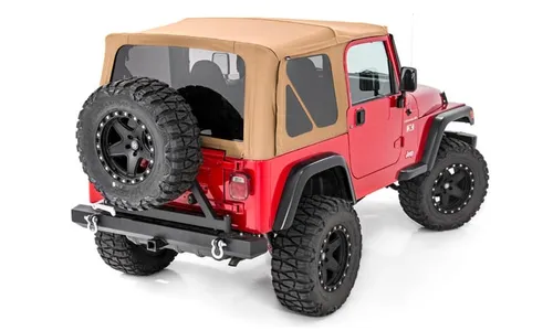 Мягкий верх, взамен штатного, коричневый Spice, для полудверей, Jeep Wrangler TJ, Rough Country — фото 1