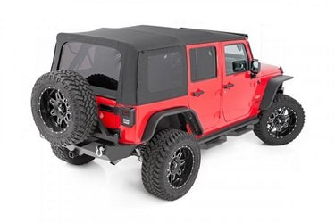Мягкий верх, взамен штатного, 2 двери, чёрный Black Denim, Jeep Wrangler JK, Rough Country — фото 1