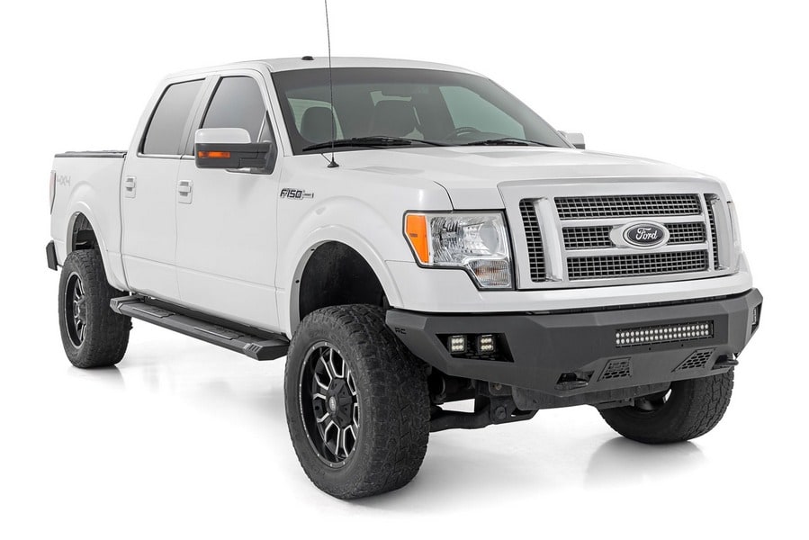 Алюминиевые боковые подножки HD2, кабина SuperCrew, Ford F-150 (2009–2014), Rough Country — фото 2