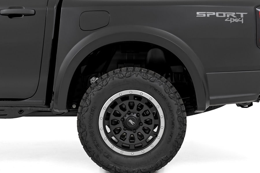 Расширители колёсных арок Sport, цвет JS Iconic Silver, Ford Ranger T6.2, Rough Country — фото 5