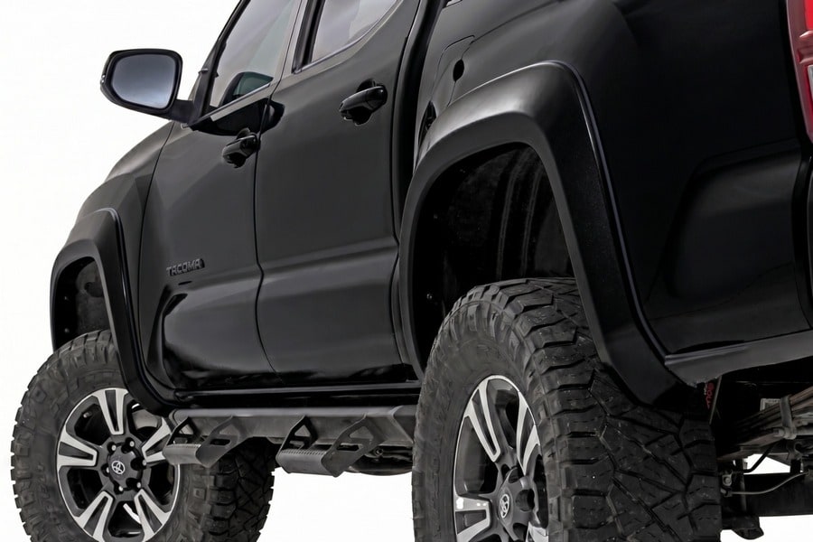 Расширители колёсных арок Sport, цвет 218 Midnight Black Metallic, Toyota Tacoma III, Rough Country — фото 1