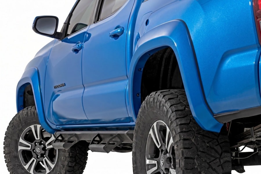 Расширители колёсных арок Sport, цвет 8T0 Blazing Blue, Toyota Tacoma III, Rough Country — фото 1