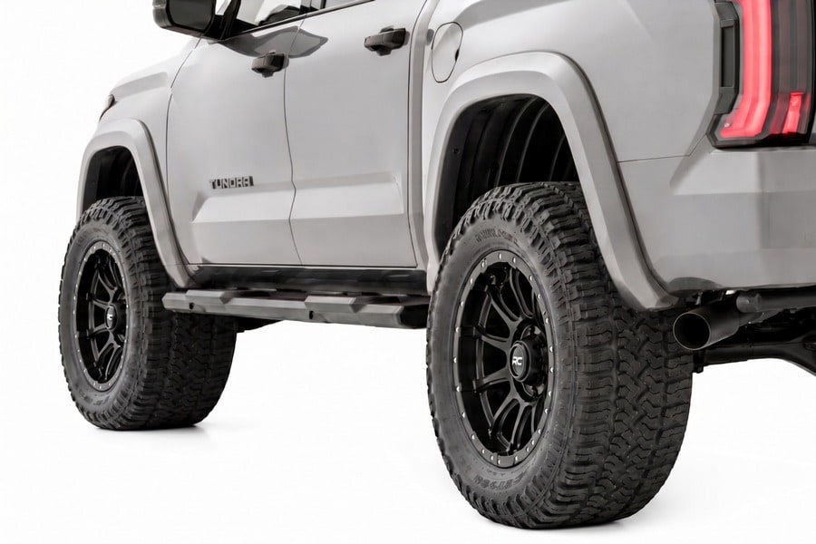 Расширители колёсных арок Sport, серебристые, цвет 1J9 Celestial Silver Metallic, Toyota Tundra III, Rough Country — фото 1