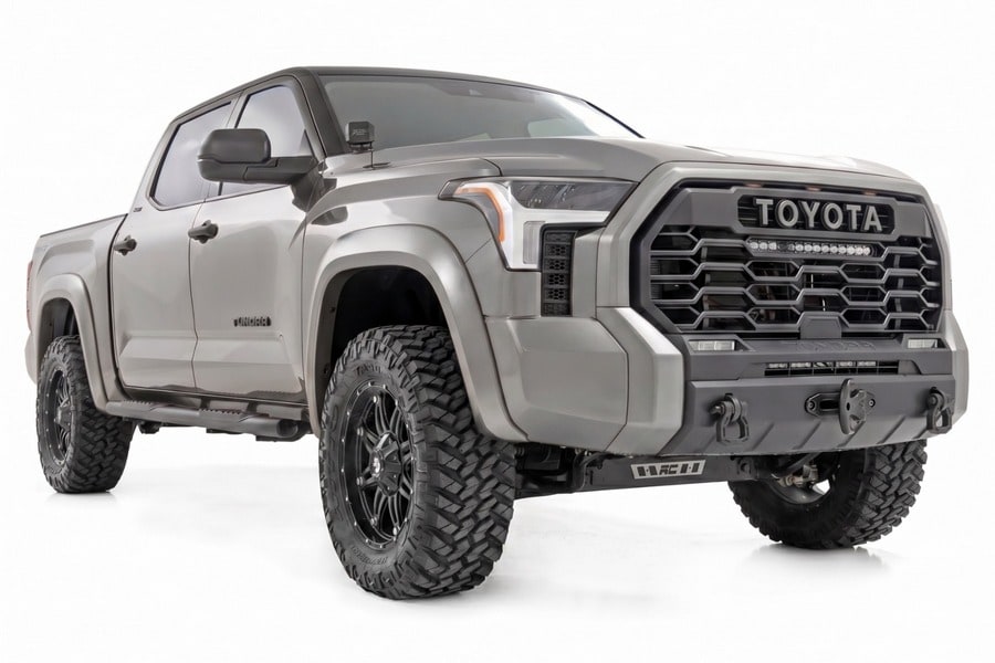 Расширители колёсных арок Sport, серебристые, цвет 1J9 Celestial Silver Metallic, Toyota Tundra III, Rough Country — фото 2