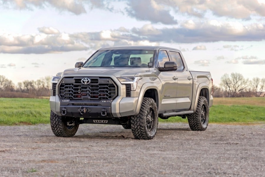 Расширители колёсных арок Sport, серебристые, цвет 1J9 Celestial Silver Metallic, Toyota Tundra III, Rough Country — фото 5