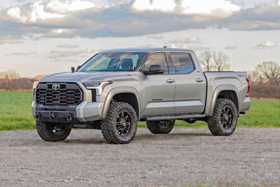 Расширители колёсных арок Sport, серебристые, цвет 1J9 Celestial Silver Metallic, Toyota Tundra III, Rough Country — фото 6