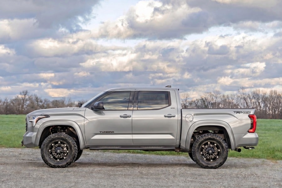 Расширители колёсных арок Sport, серебристые, цвет 1J9 Celestial Silver Metallic, Toyota Tundra III, Rough Country — фото 7