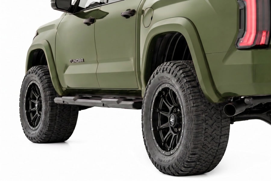 Расширители колёсных арок Sport, цвет 6V7 Army Green, Toyota Tundra III, Rough Country — фото 1