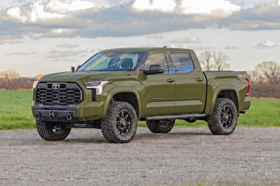 Расширители колёсных арок Sport, цвет 6V7 Army Green, Toyota Tundra III, Rough Country — фото 6