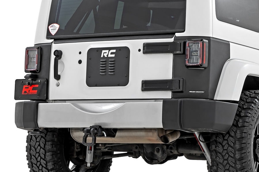 Защитные накладки кузова Trail, задние углы кузова, Jeep Wrangler JK, Rough Country — фото 1