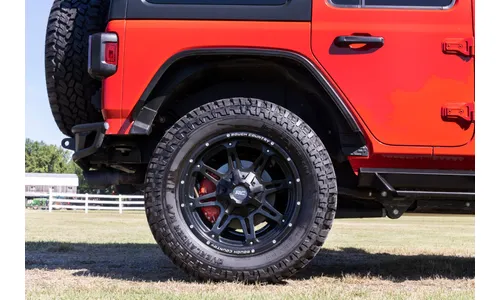 Накладки задних суппортов, красные, для Jeep Wrangler JL, тормоза BR5, Rough Country — фото 5
