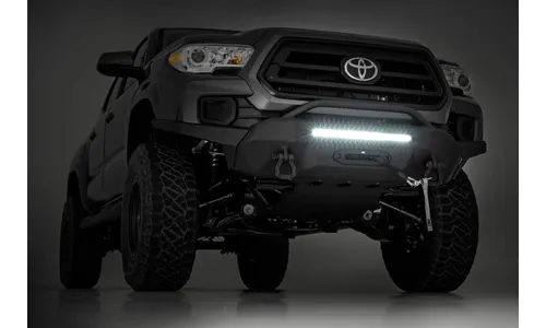 Передний силовой бампер, гибридный, с лебедкой PRO12000S, с LED-балкой 20", для Toyota Tacoma III (2016–2023), Rough Country — фото 7