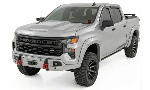 Облицовка переднего силового бампера, Серебристый, для Chevrolet Silverado 1500 (2023–2026), Rough Country — фото 3