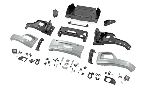 Облицовка переднего силового бампера, Серебристый, для Chevrolet Silverado 1500 (2023–2026), Rough Country — фото 6