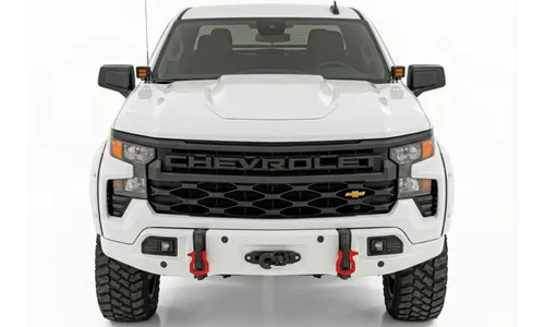 Облицовка переднего силового бампера, Белый, для Chevrolet Silverado 1500 (2023–2026), Rough Country — фото 2