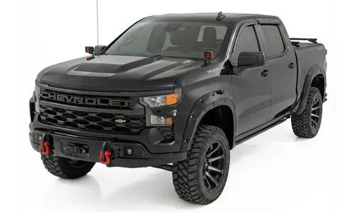 Облицовка переднего силового бампера, Черный металлик, для Chevrolet Silverado 1500 (2023–2026), Rough Country — фото 3