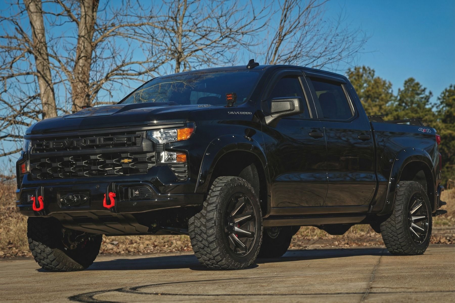 Облицовка переднего силового бампера, Черный металлик, для Chevrolet Silverado 1500 (2023–2026), Rough Country — фото 7